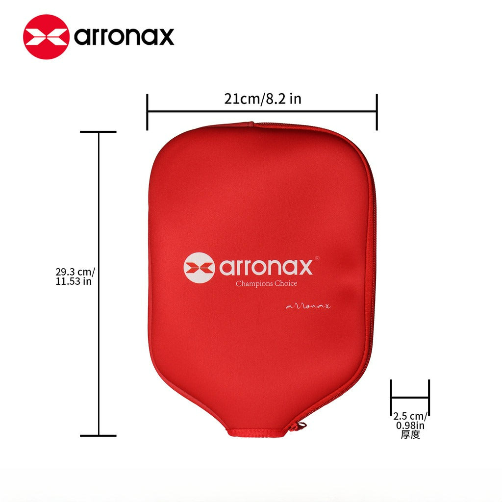 AOX93 ARRONAX Neoprene Pickleball Paddle Cover Lightweight Zippered Protection Case Various Colors