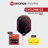 ARRONAX Cyclone C2 Thermoformed 3K Carbon Pickleball Paddle - Spin & Attack 16mm