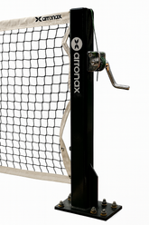 ARRONAX Heavy Duty Outdoor Pickleball Net and Post Set Galvanized Steel Ground Mounted Court System