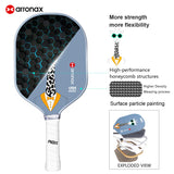ARRONAX Kids Pickleball Paddle – Lightweight 13mm Fiberglass Junior Paddle for Kids (215g ±)