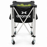 ARRONAX Foldable Pickleball Training Ball Basket with Wheels | Portable Coaching Ball Cart & Mesh Zip Cover