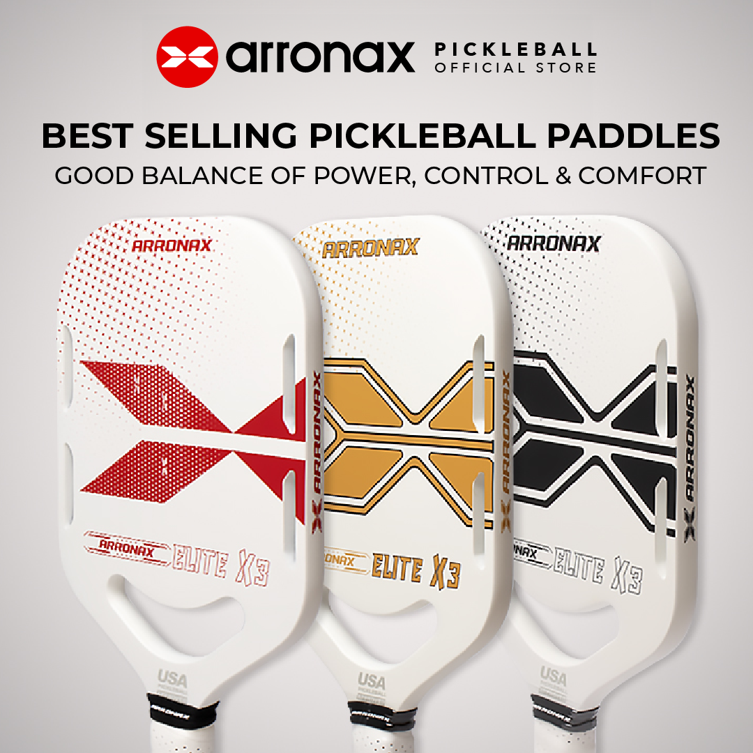 Elite X3 Carbon Traction Pickleball Paddle (16mm) - Arronax.