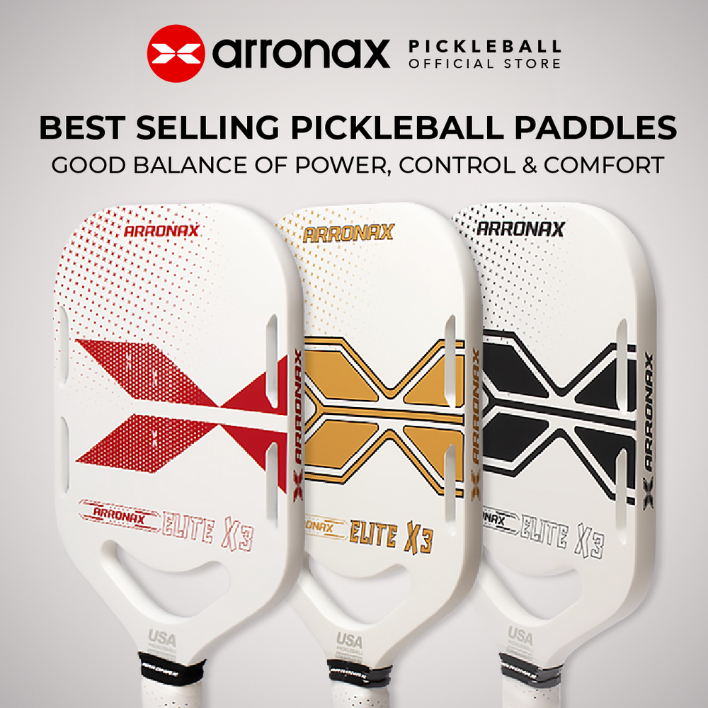 Elite X3 Carbon Traction Pickleball Paddle (16mm) - Arronax.