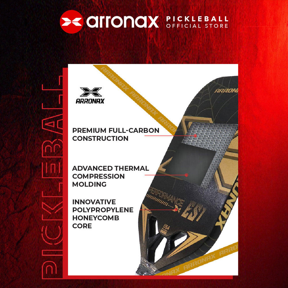 Performance ES1 Carbon Fiber Pickleball Paddle (13mm) - Arronax.