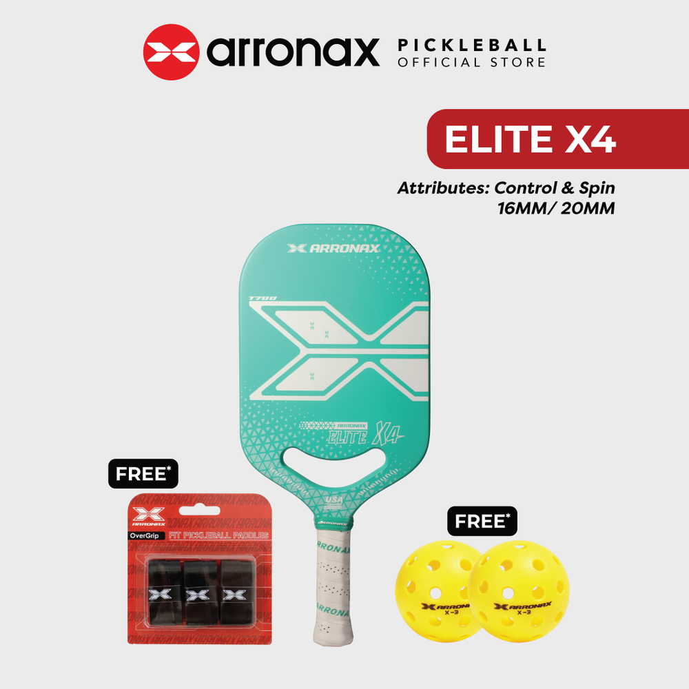 ARRONAX Elite X4 Carbon Fiber T700 Plus EVA Pickleball Paddle (16mm / 20mm) - Arronax.
