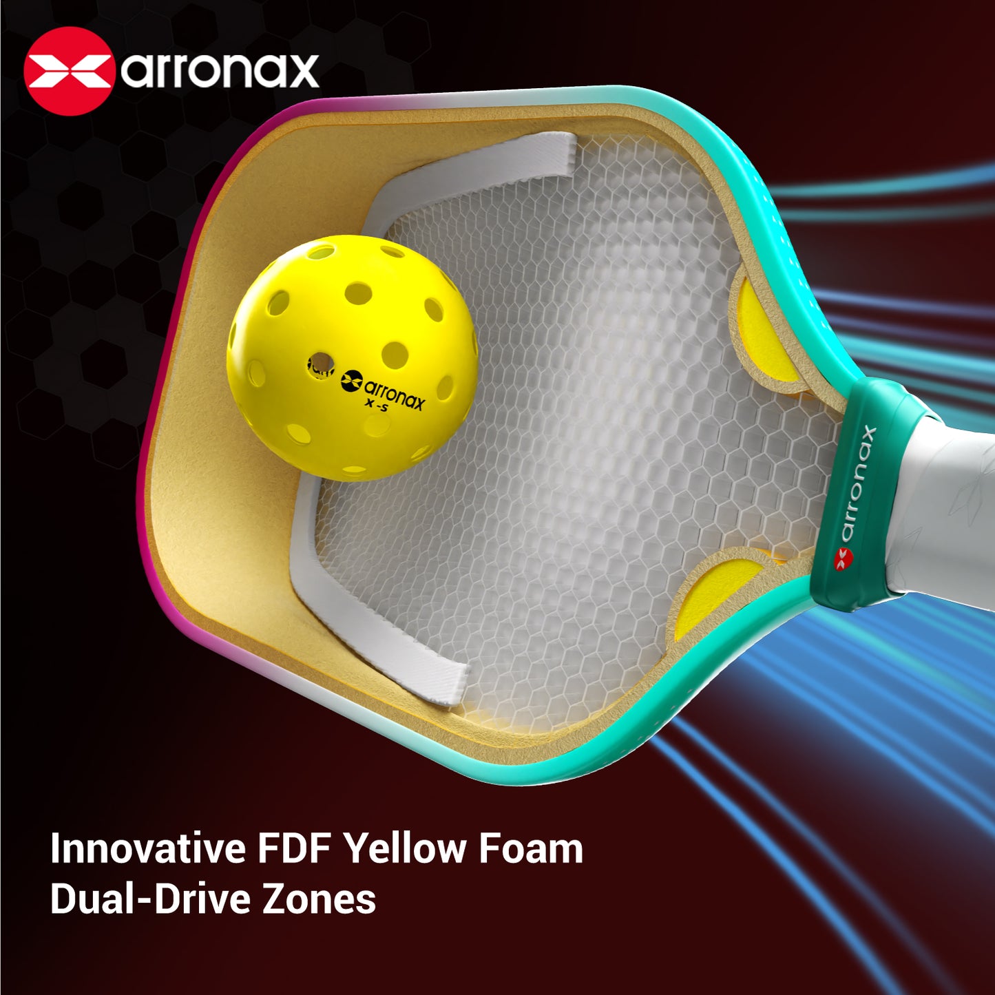 ARRONAX KVL004 Kevlar Carbon Fiber Pickleball Paddle 16mm FDF Core - UPA-A Approved Paddle (16mm)
