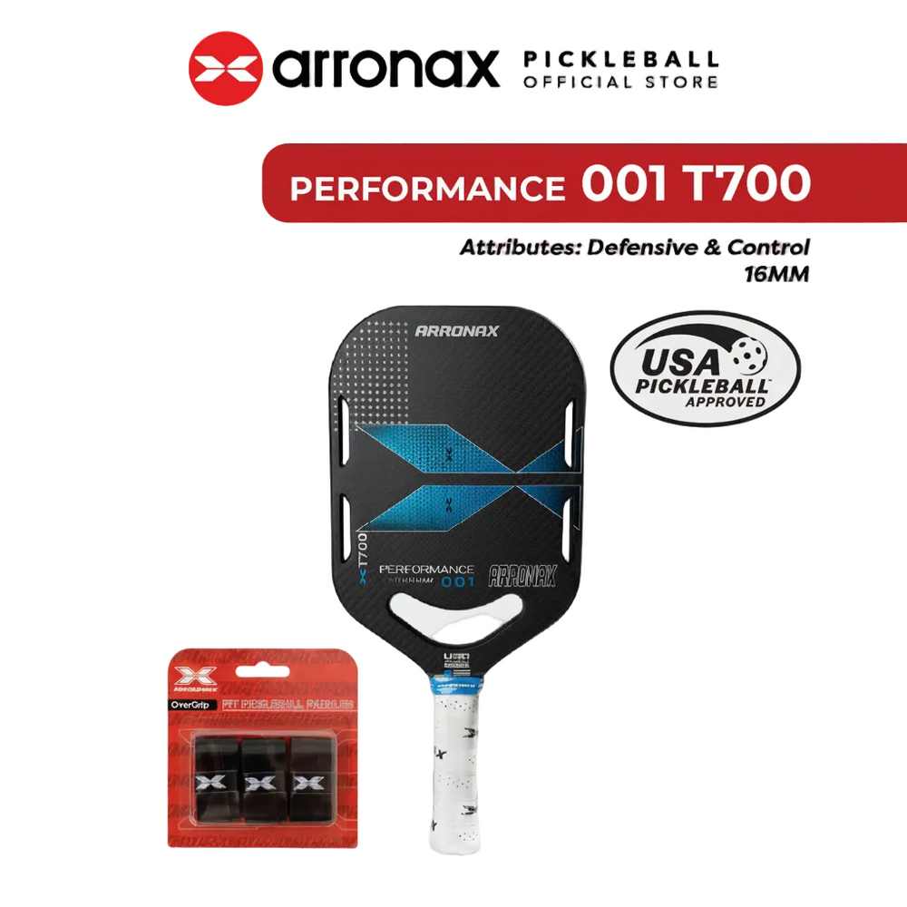 Performance 001 T700 Carbon Fiber Pickleball Paddle (16mm) - Arronax.