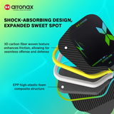 ARRONAX THUNDER 10 Gen 4 Foam Core Carbon Fiber Pickleball Paddle (EPP + EVA Dual Core, 16mm Power Series)
