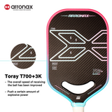 2024 Arronax Pickleball Paddle TS3-16MM Carbon Friction Surface