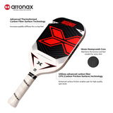 ARRONAX Performance X Carbon Fiber Pickleball Paddle – 16mm PP Honeycomb Core, Long Face Design
