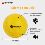ARRONAX Silent Pickleball Training Ball – Soft PU Foam Design, 60% Noise Reduction for Indoor & Home Practice