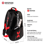 ARRONAX AOX99 Pickleball Backpack - Carbon PU Insulated, Multifunctional Dual-Shoulder Design for Men and Women
