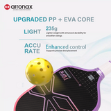 ARRONAX TOP 2 Pickleball Paddle | 2025 Thermoformed EVA+PP Core | T700+3K Carbon Fiber | 16mm | Balance Style