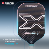 ARRONAX Lightning L1 Thermoformed 3K Carbon Pickleball Paddle – Power & Attack 16mm