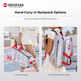 ARRONAX Metallic Pickleball Backpack 51.3L with Shoe Compartment
