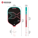 ARRONAX TOP 2 Pickleball Paddle | 2025 Thermoformed EVA+PP Core | T700+3K Carbon Fiber | 16mm | Balance Style