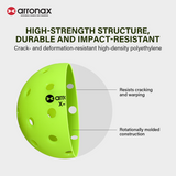 X-5 Elite Pro 40-Hole PE Tournament-Grade Pickleball 6-Pcs (Upgraded)