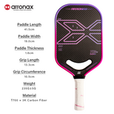 2024 Arronax Pickleball Paddle TS3-16MM Carbon Friction Surface