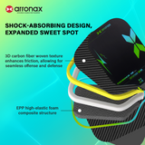 ARRONAX THUNDER 10 Gen 4 Foam Core Carbon Fiber Pickleball Paddle (EPP + EVA Dual Core, 16mm Power Series)