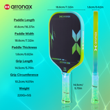 ARRONAX THUNDER 10 Gen 4 Foam Core Carbon Fiber Pickleball Paddle (EPP + EVA Dual Core, 16mm Power Series)
