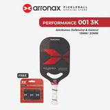 ARRONAX Performance 001 3k Carbon Fiber Pickleball Paddle (13mm/20mm) - Arronax.