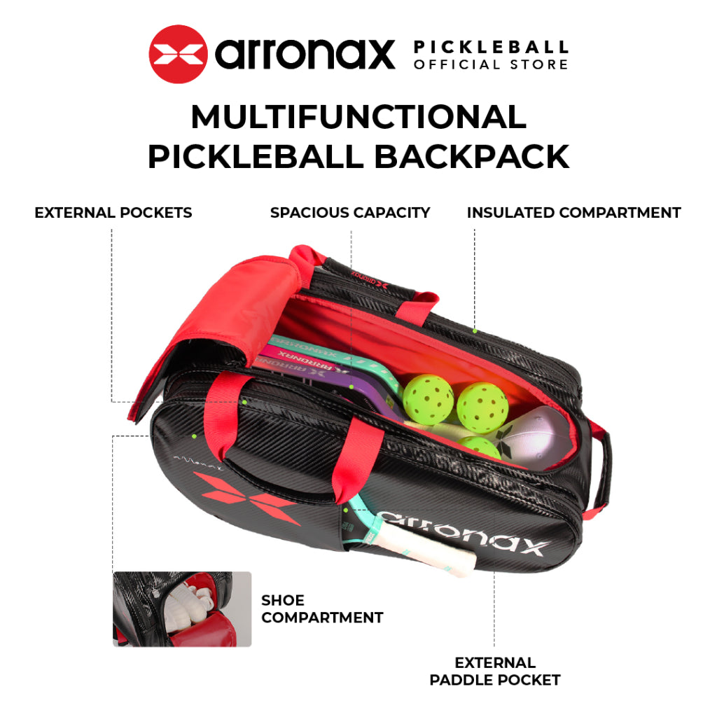 ARRONAX AOX99 Pickleball Backpack - Carbon PU Insulated, Multifunctional Dual-Shoulder Design for Men and Women - Arronax.