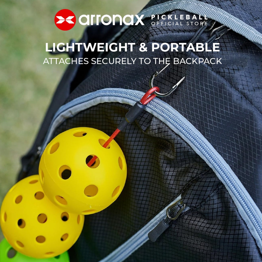 ARRONAX Stainless Steel Pickleball Ball Stringer – Coated Cable Holder for 5 Pickleballs with Hanging Hook
