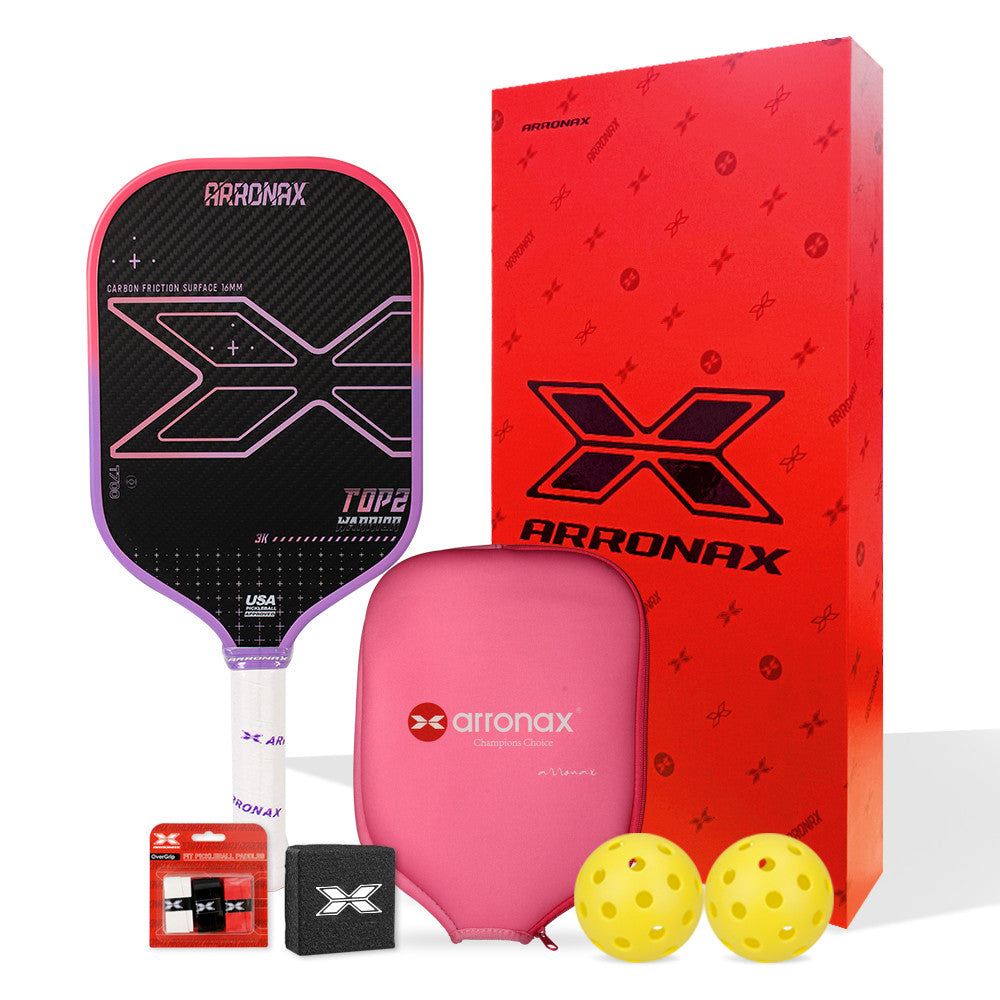 ARRONAX TOP 2 Pickleball Paddle | 2025 Thermoformed EVA+PP Core | T700+3K Carbon Fiber | 16mm | Balance Style