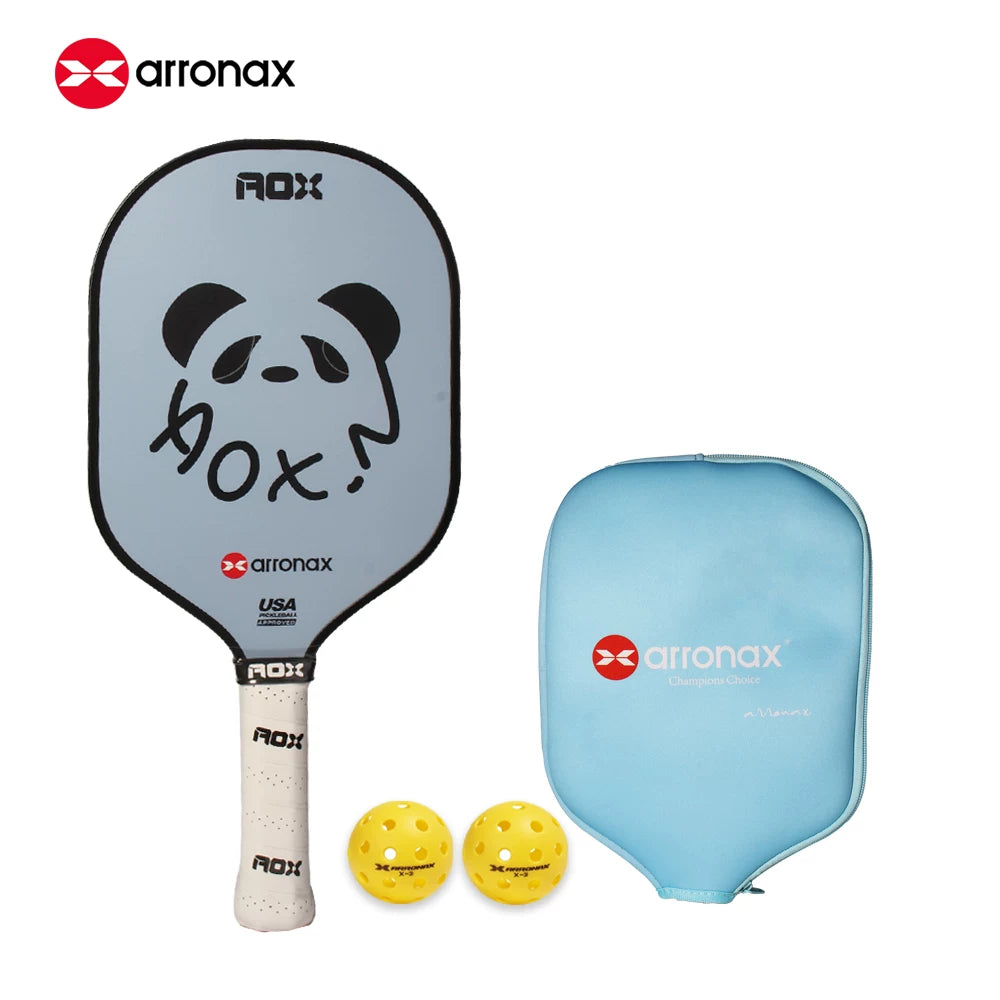 ARRONAX Kids Pickleball Panda Paddle – Lightweight 13mm Fiberglass Junior Paddle for Kids (215g ±)