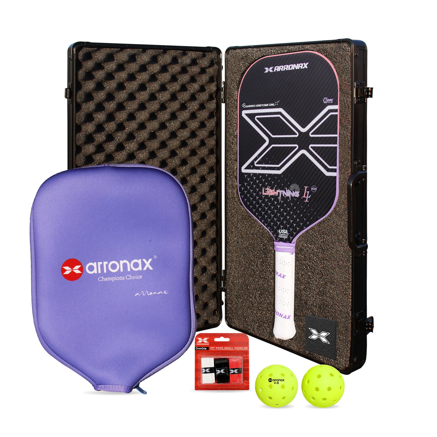 ARRONAX Lightning L1 Thermoformed 3K Carbon Pickleball Paddle – Power & Attack 16mm