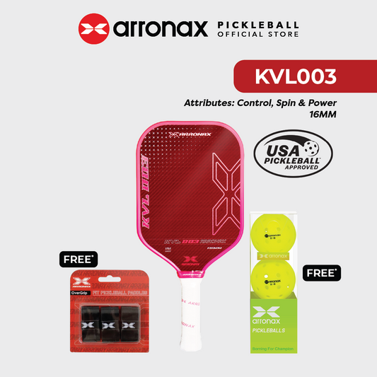 ARRONAX KVL003 Upgraded Premium Kevlar Pickleball Paddle (16mm)