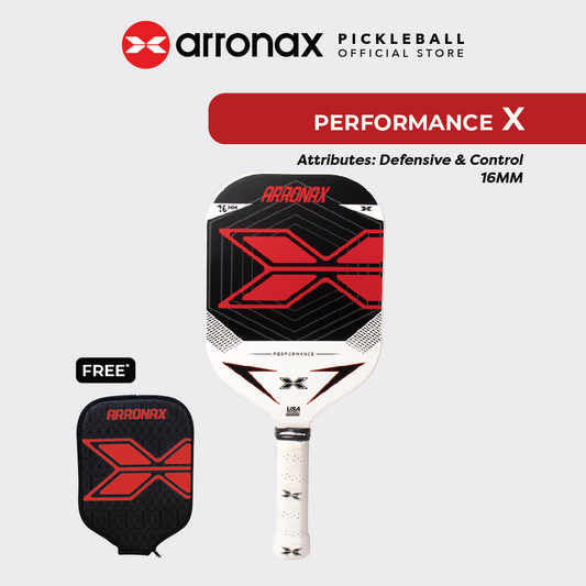 ARRONAX Performance X Carbon Fiber Pickleball Paddle – 16mm PP Honeycomb Core, Long Face Design