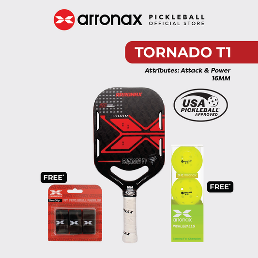 Tornado T1 Carbon Fiber Pickleball Paddle (16mm)