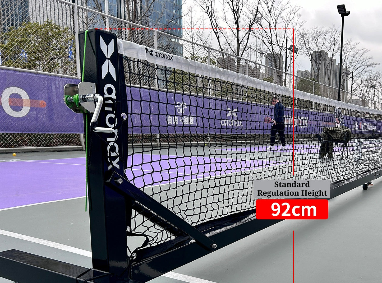 ARRONAX Tournament-Grade Pickleball Net Heavy-Duty Galvanized Steel Frame with 360° Wheels and All-Weather Durability