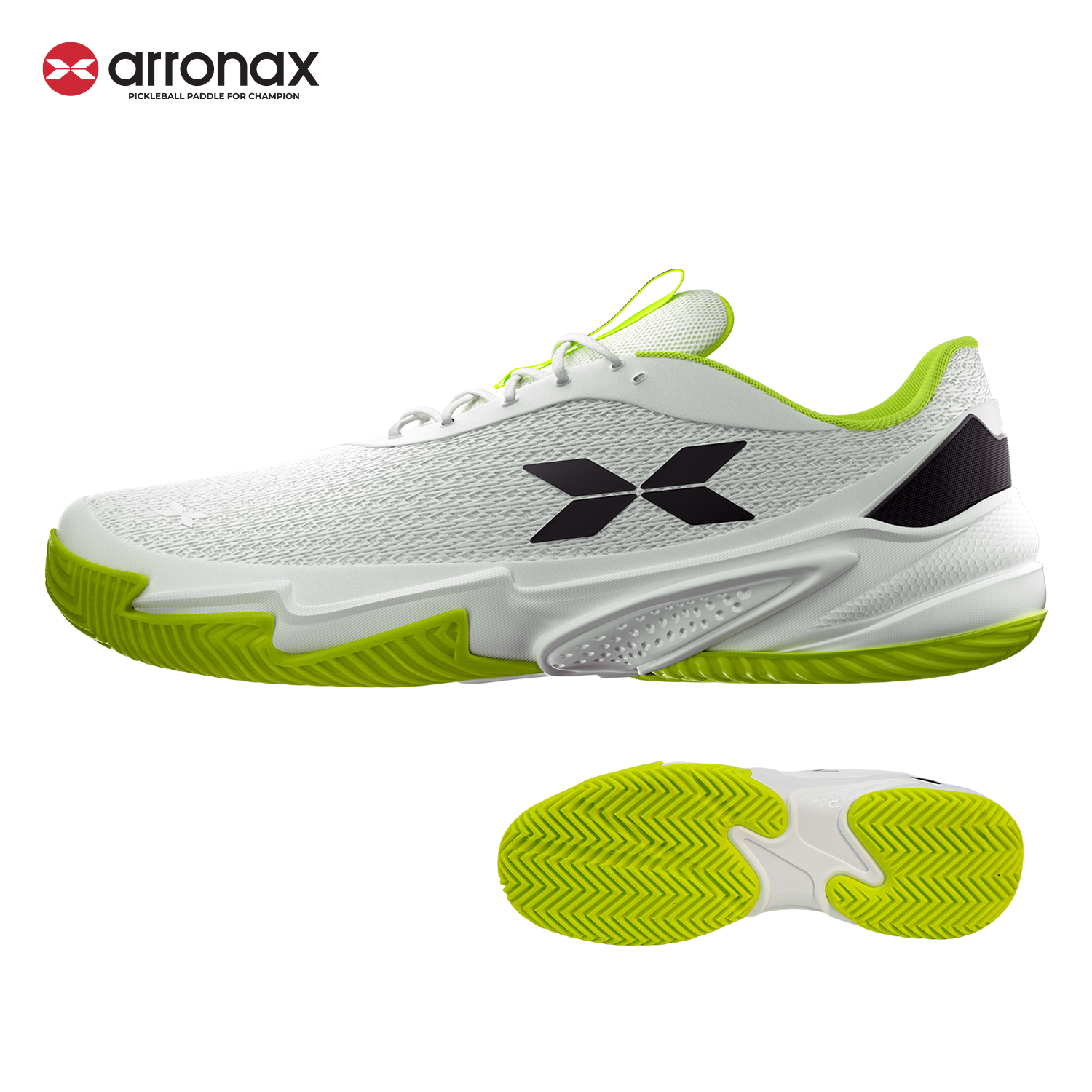 Arronax Duramon Pickleball Shoes – Stability-Driven Performance for Fast Court Play (Lime Green)