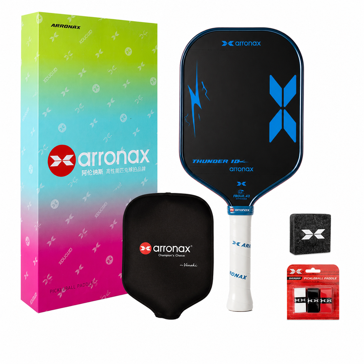 ARRONAX THUNDER 10 Gen 4 Foam Core Carbon Fiber Pickleball Paddle (EPP + EVA Dual Core, 16mm Power Series)