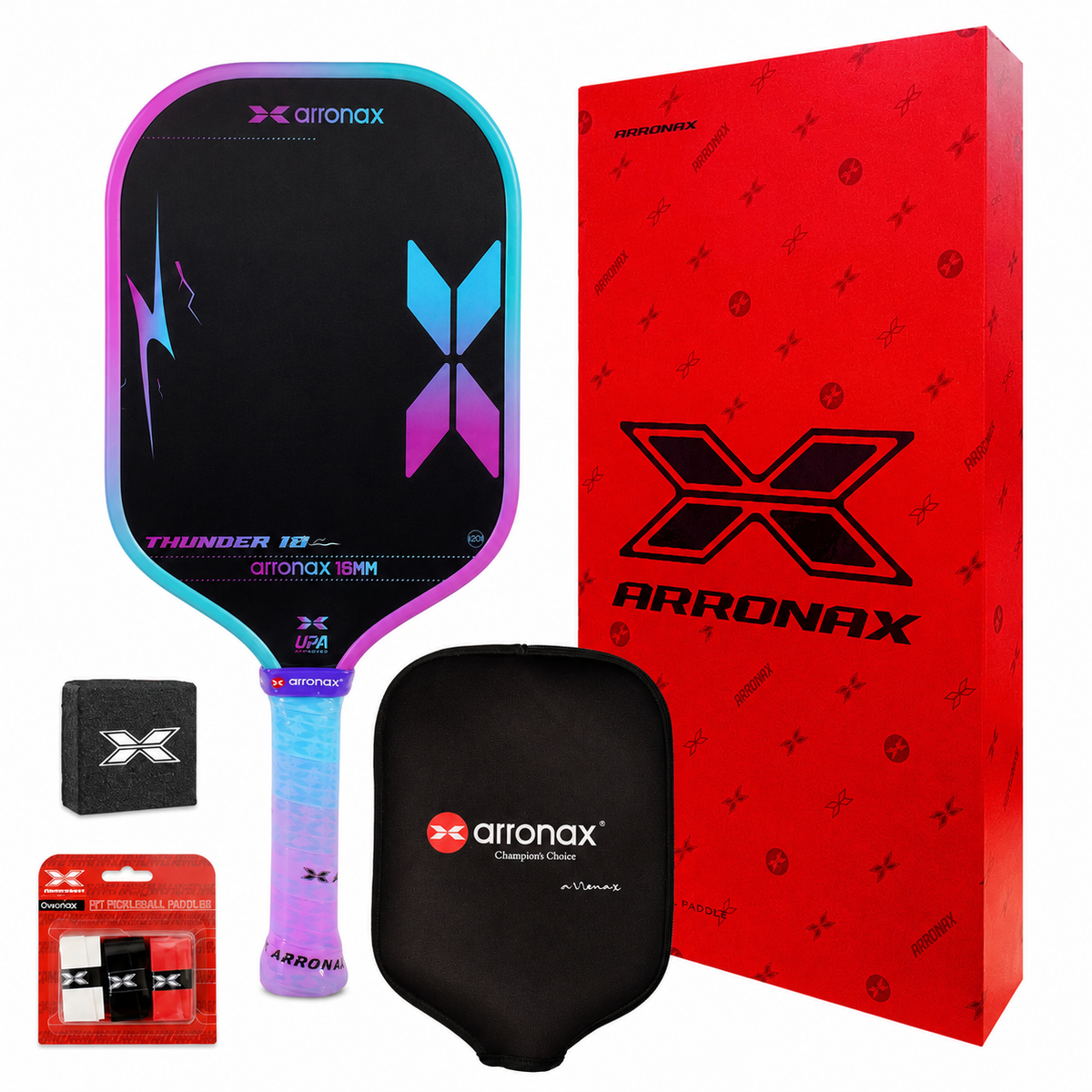 ARRONAX THUNDER 10 Gen 4 Foam Core Carbon Fiber Pickleball Paddle (EPP + EVA Dual Core, 16mm Power Series)