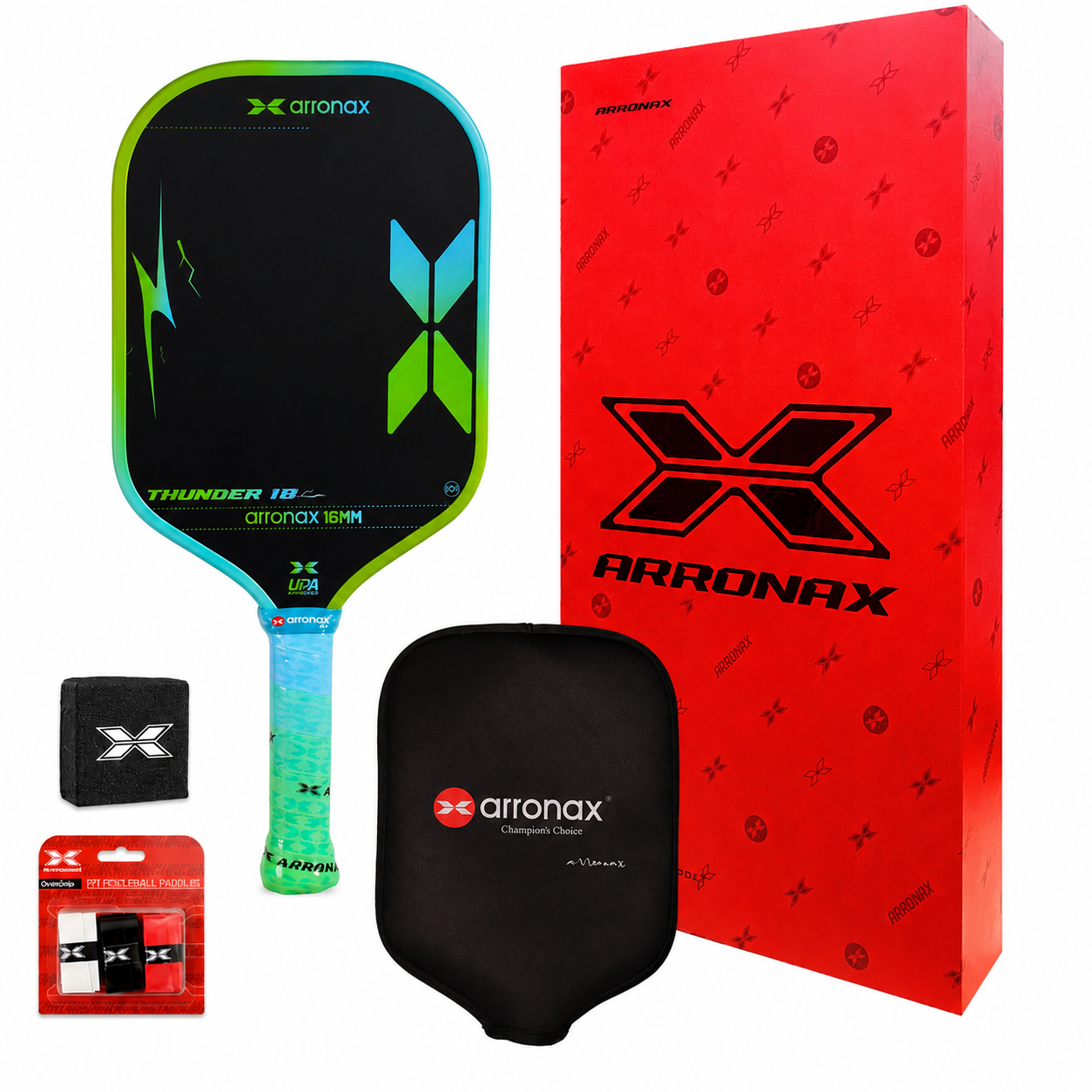 ARRONAX THUNDER 10 Gen 4 Foam Core Carbon Fiber Pickleball Paddle (EPP + EVA Dual Core, 16mm Power Series)