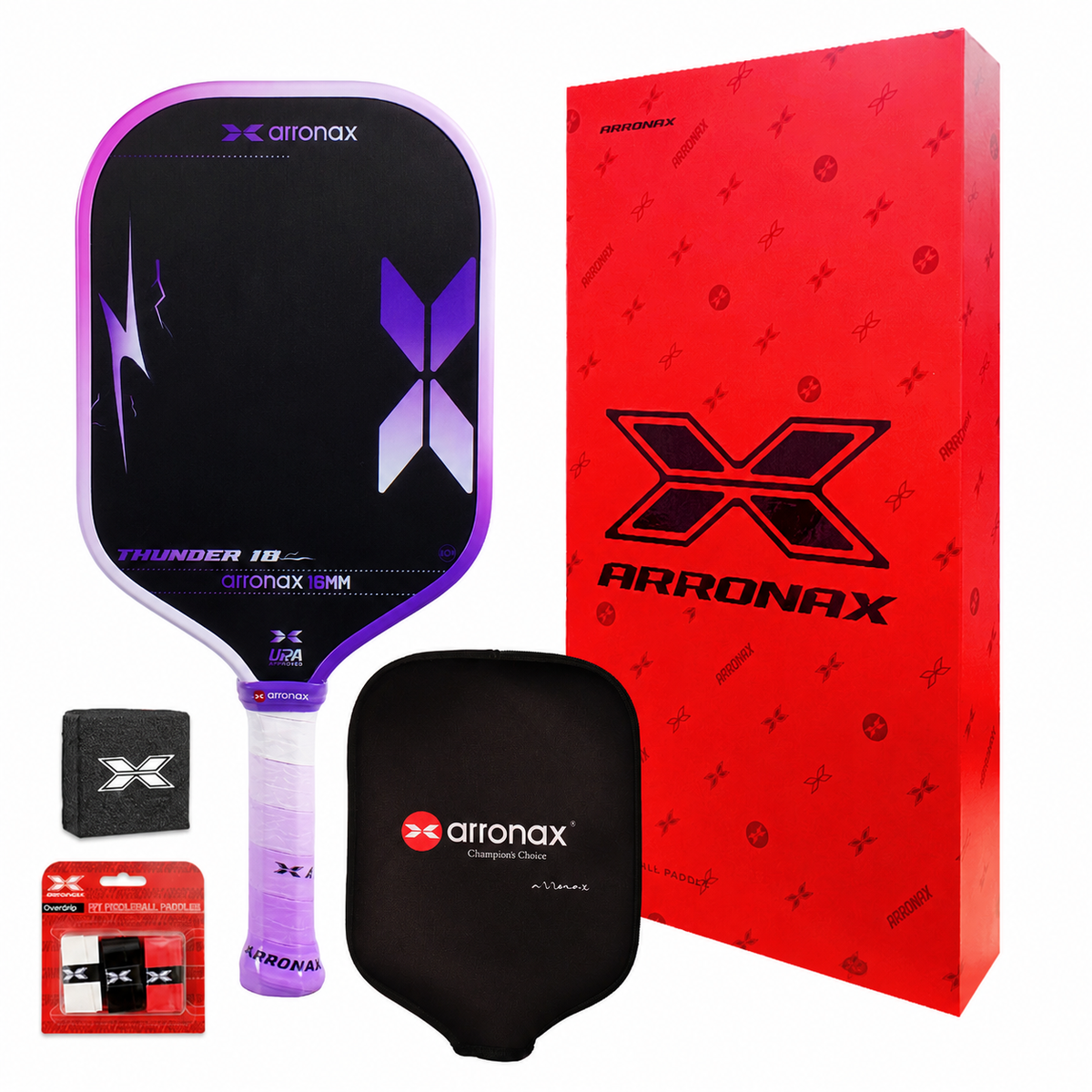 ARRONAX THUNDER 10 Gen 4 Foam Core Carbon Fiber Pickleball Paddle (EPP + EVA Dual Core, 16mm Power Series)