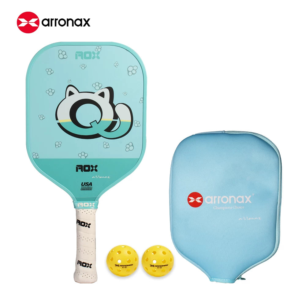 ARRONAX Kids Pickleball Paddle – Lightweight 13mm Fiberglass Junior Paddle for Kids (215g ±)