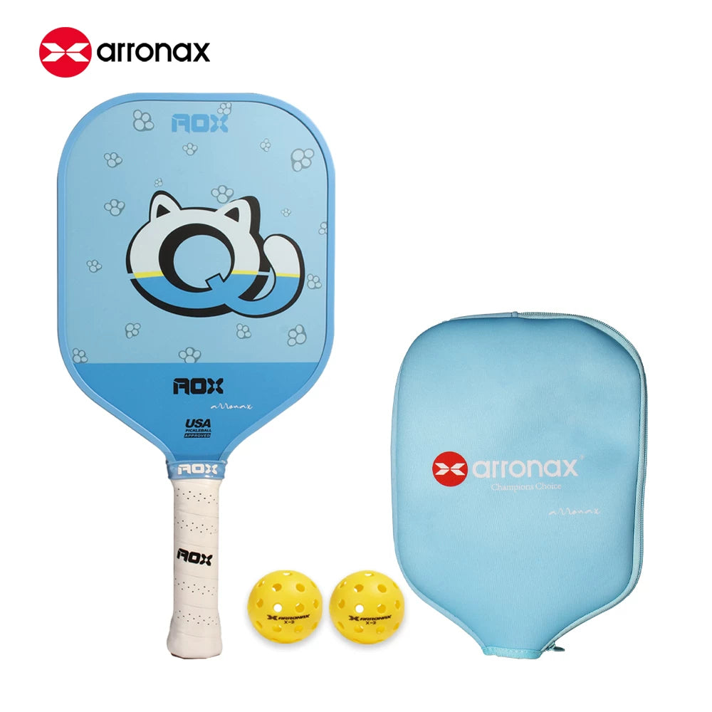 ARRONAX Kids Pickleball Paddle – Lightweight 13mm Fiberglass Junior Paddle for Kids (215g ±)