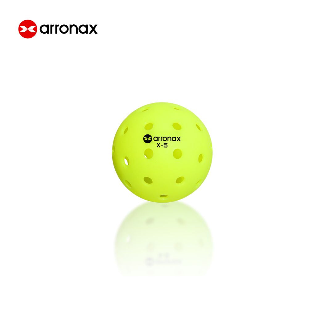 X-5 Elite Pro 40-Hole PE Tournament-Grade Pickleball 6-Pcs (Upgraded)