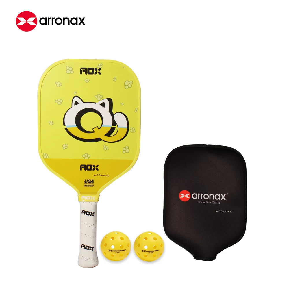 ARRONAX Kids Pickleball Paddle – Lightweight 13mm Fiberglass Junior Paddle for Kids (215g ±)