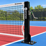 ARRONAX Heavy Duty Outdoor Pickleball Net and Post Set Galvanized Steel Ground Mounted Court System