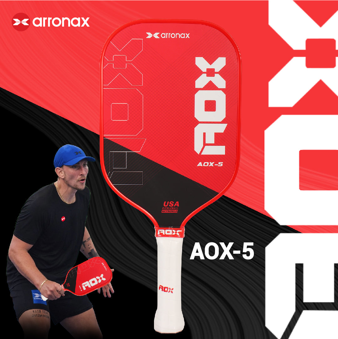 ARRONAX AOX-5 Series Fiberglass Pickleball Paddle - Cold Press Cut Design for Beginners