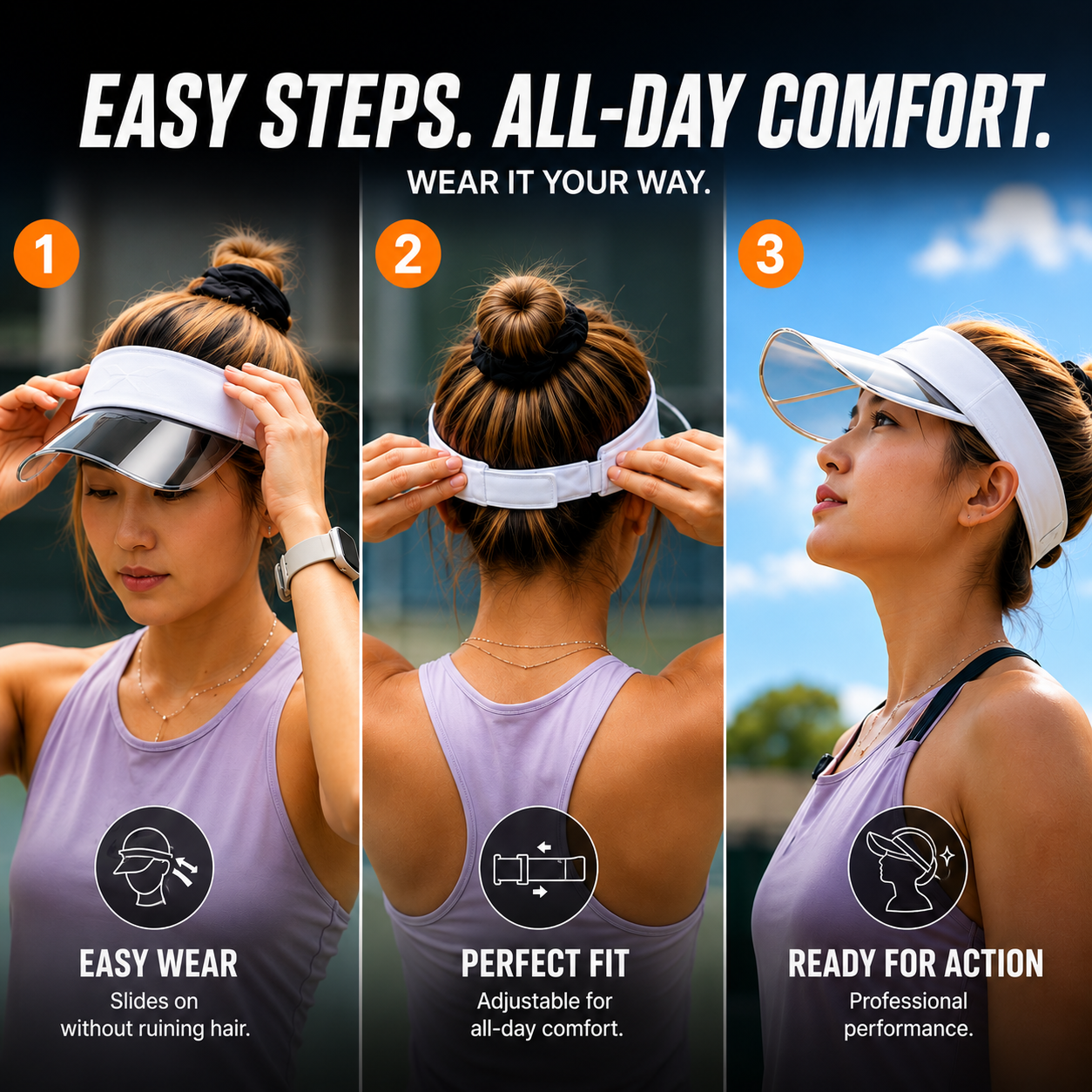 Arronax Mirror Visor Cap Open-Top Lightweight Sports Visor