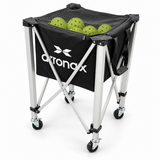 ARRONAX Foldable Pickleball Training Ball Basket with Wheels | Portable Coaching Ball Cart & Mesh Zip Cover