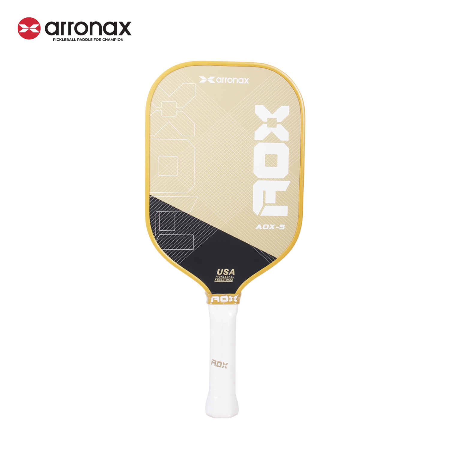 ARRONAX AOX-5 Series Fiberglass Pickleball Paddle - Cold Press Cut Design for Beginners