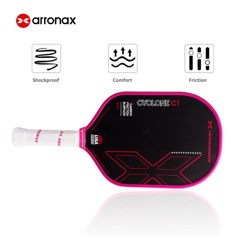 Cyclone C1 Carbon Traction Pickleball Paddle (16mm) - Arronax.