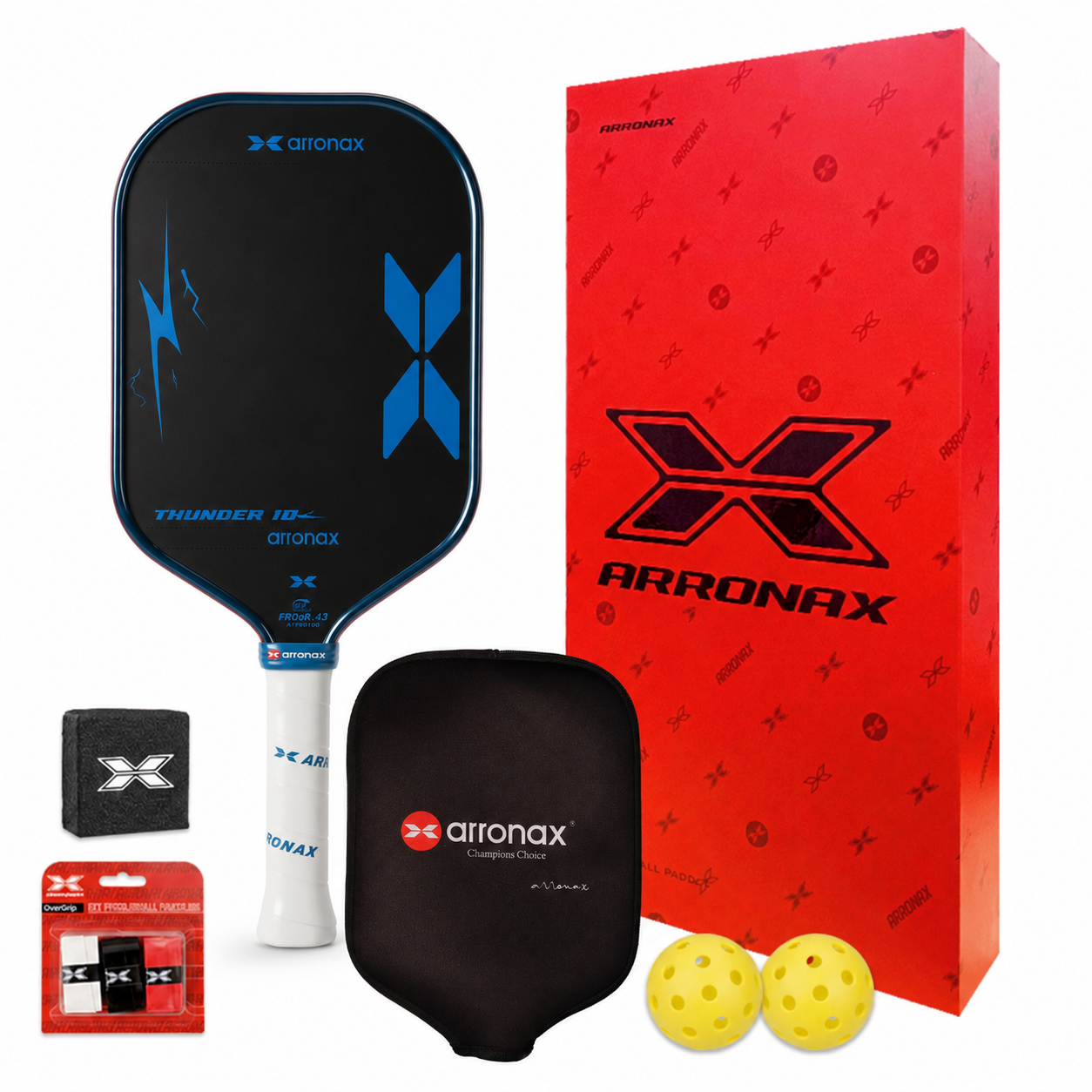 ARRONAX THUNDER 10 Gen 4 Foam Core Carbon Fiber Pickleball Paddle (EPP + EVA Dual Core, 16mm Power Series)